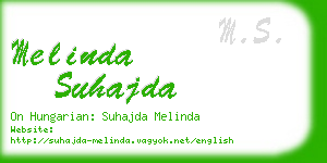 melinda suhajda business card